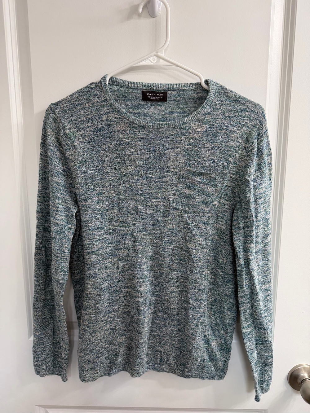 Zara One Pocket Long Sleeve Blue Green Size M / Fits Women’s Small